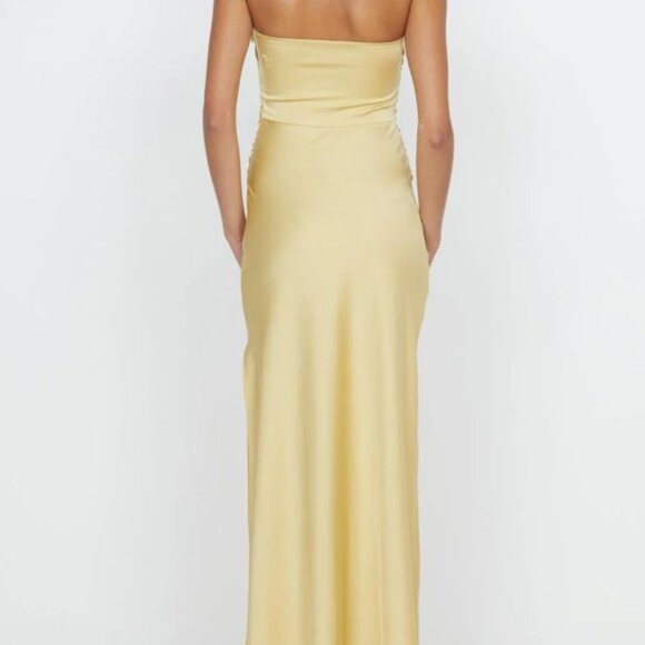 NWT Bec + Bridge ETERNITY STRAPLESS DRESS in CITRUS - Picture 6 of 7